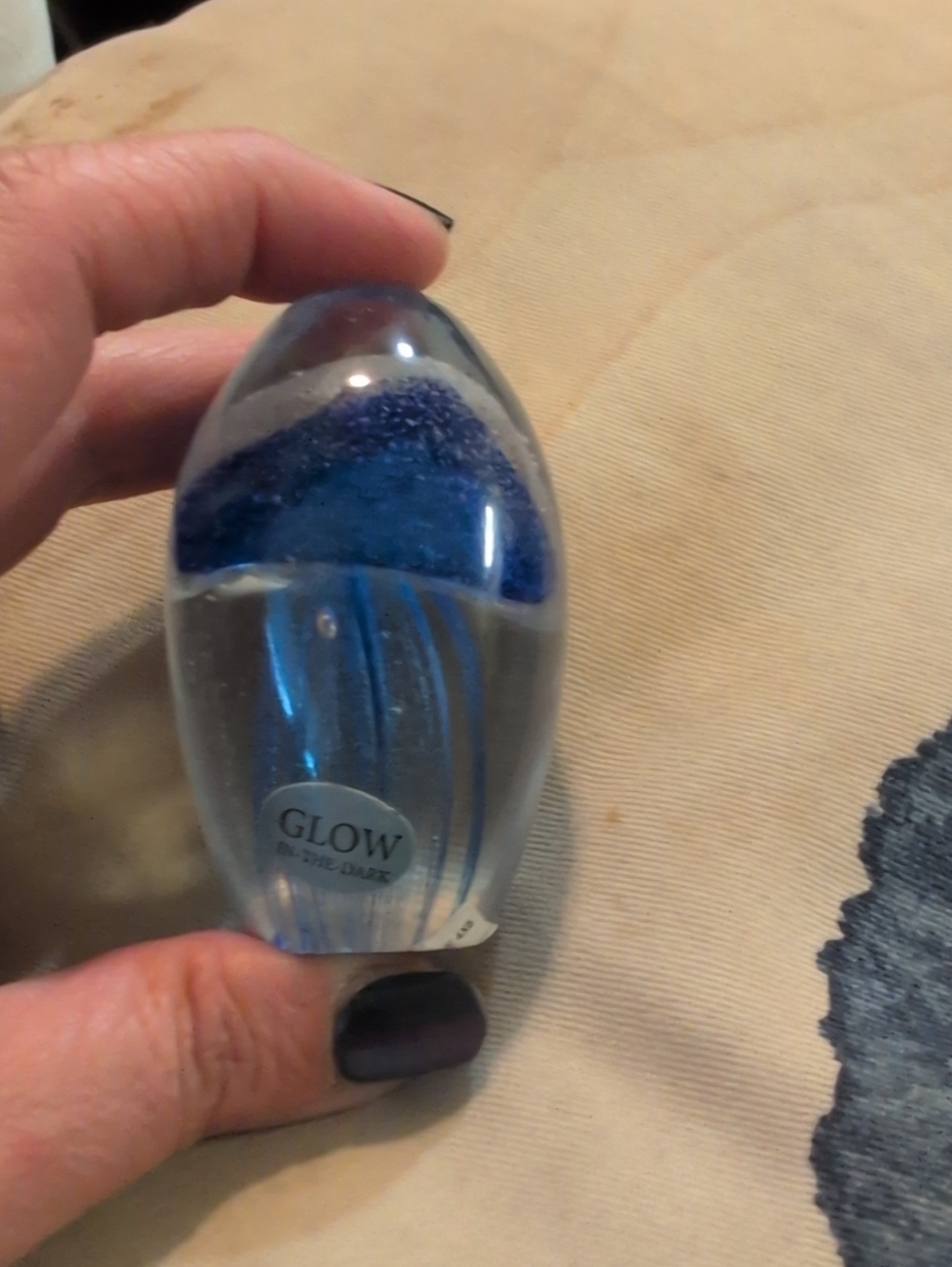 Glow At Night Jelly Fish  Blue Glitter